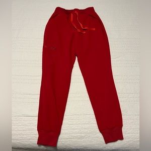 FIGS Red XSP Zamora Jogger Scrub Pants